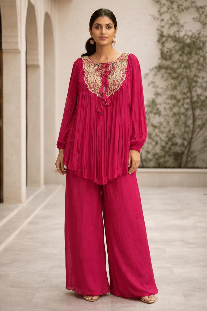 Pink Indowestern Set