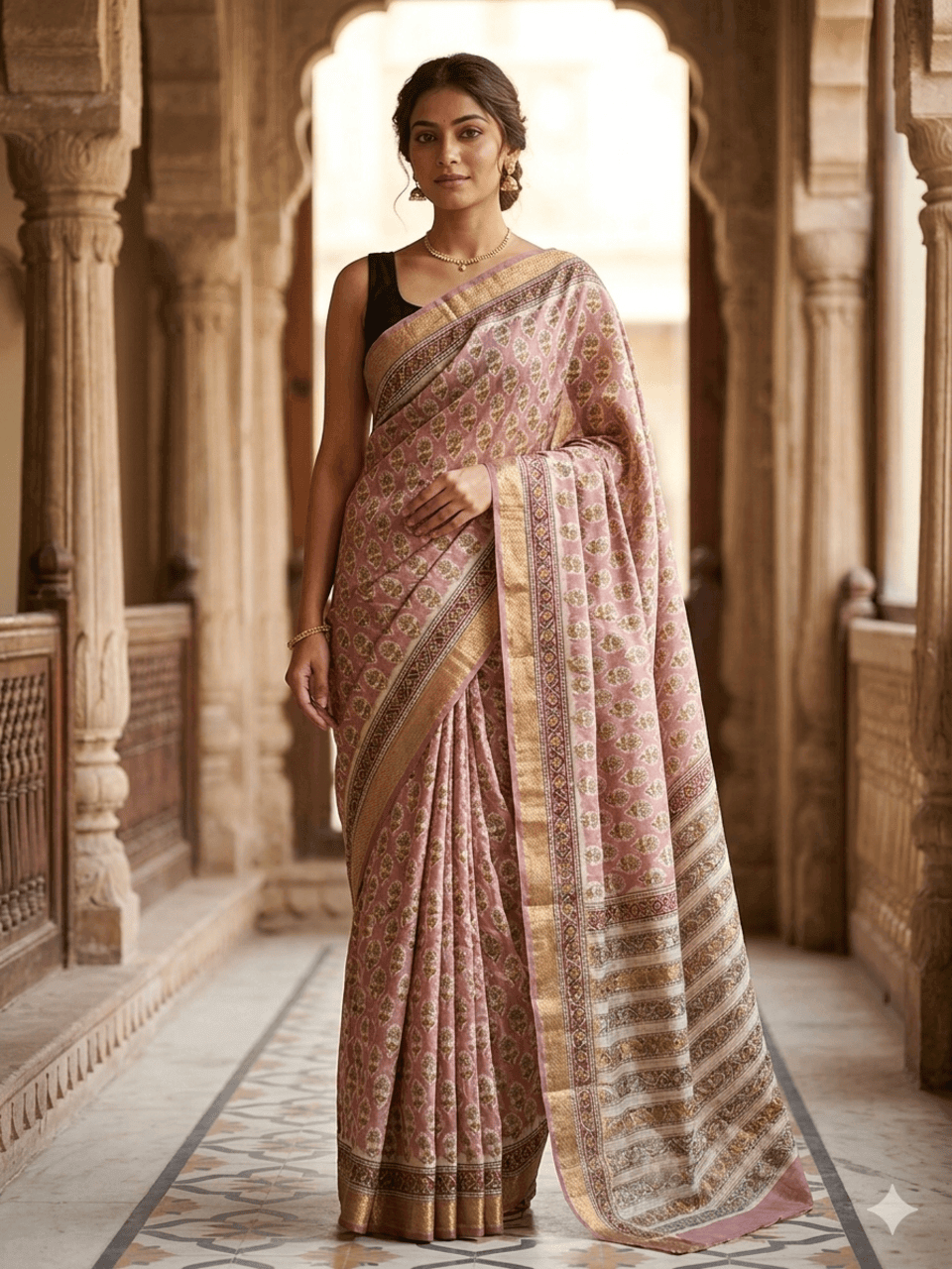 Onion Pink Saree