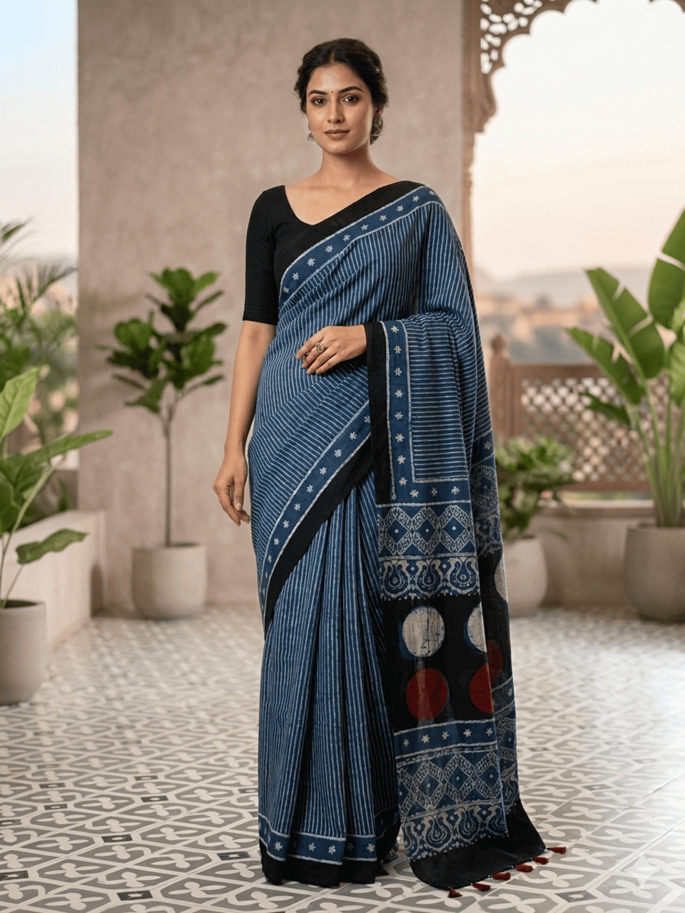 Blue Saree