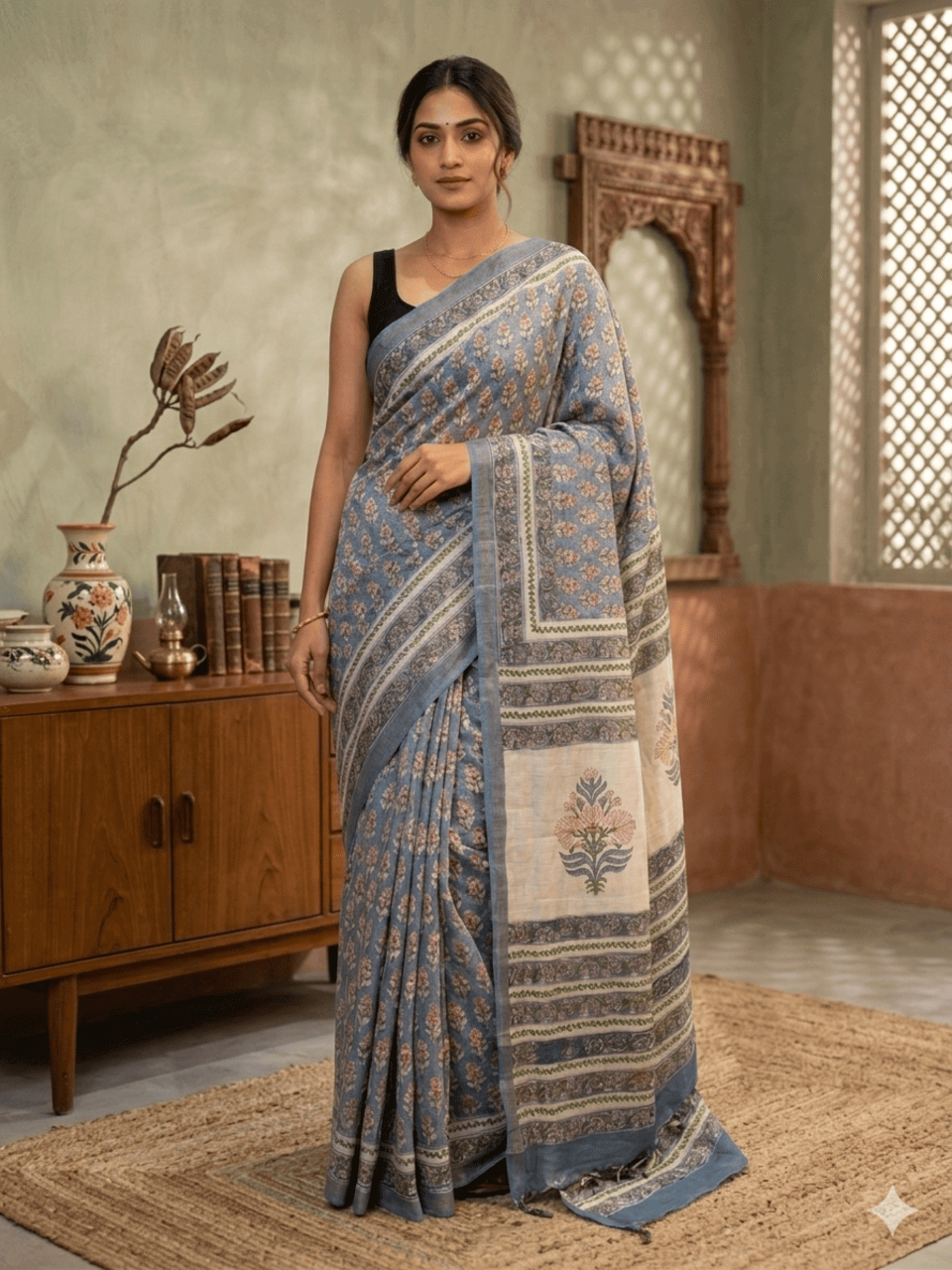 Blue Saree