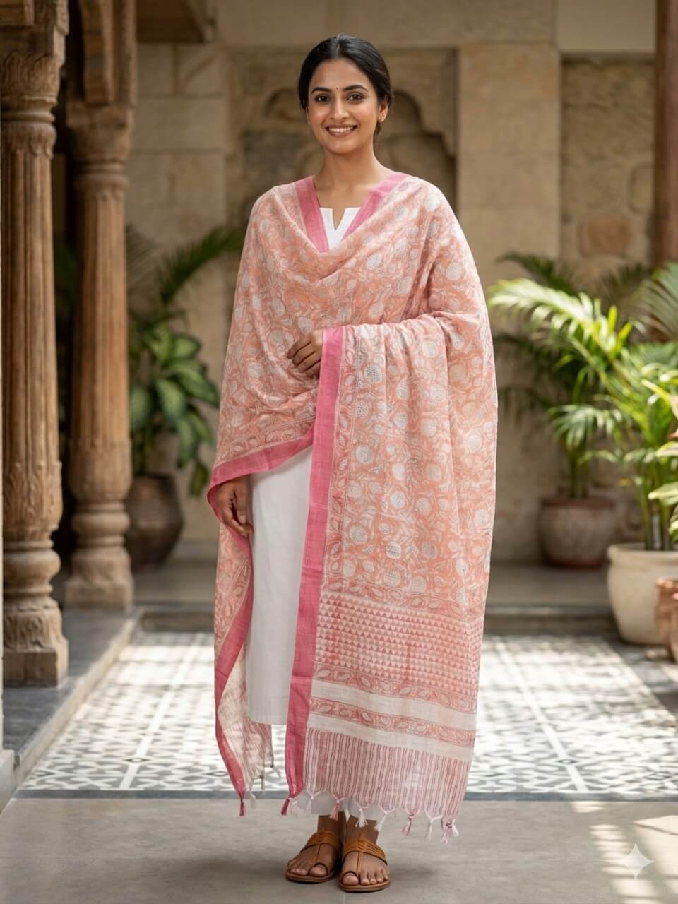 Kota Dupatta- Pink