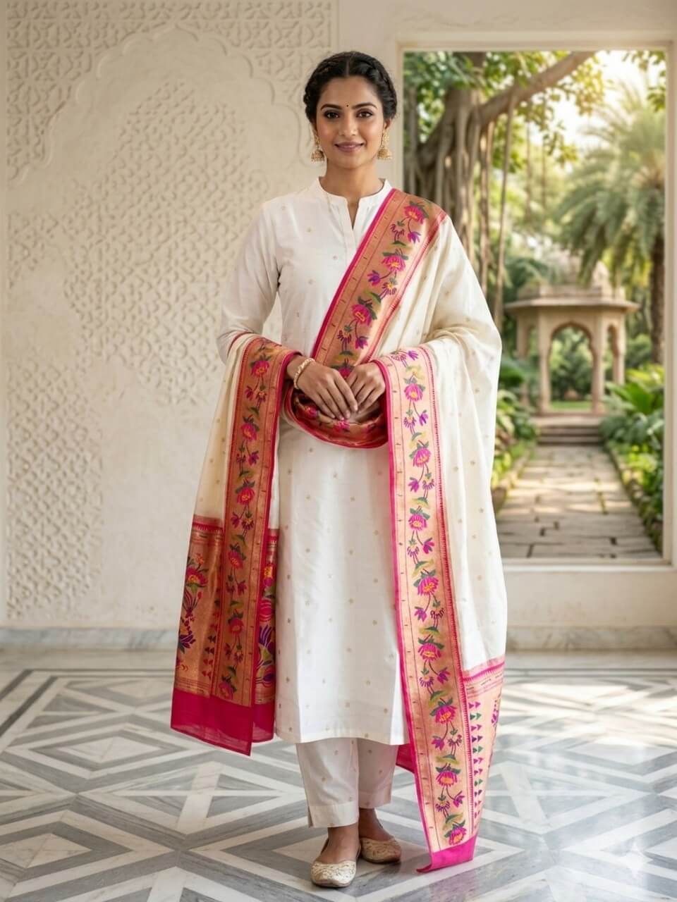 Silk Dupatta- Paithani
