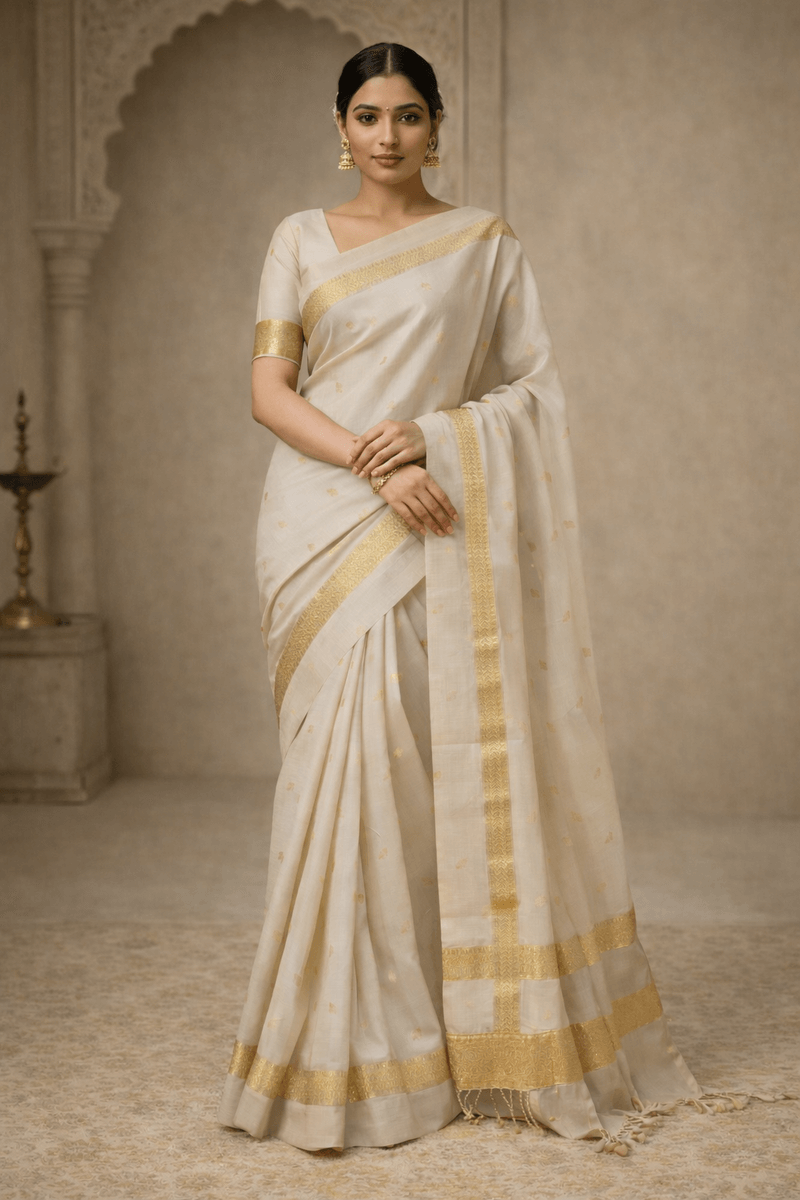 Ivory Saree