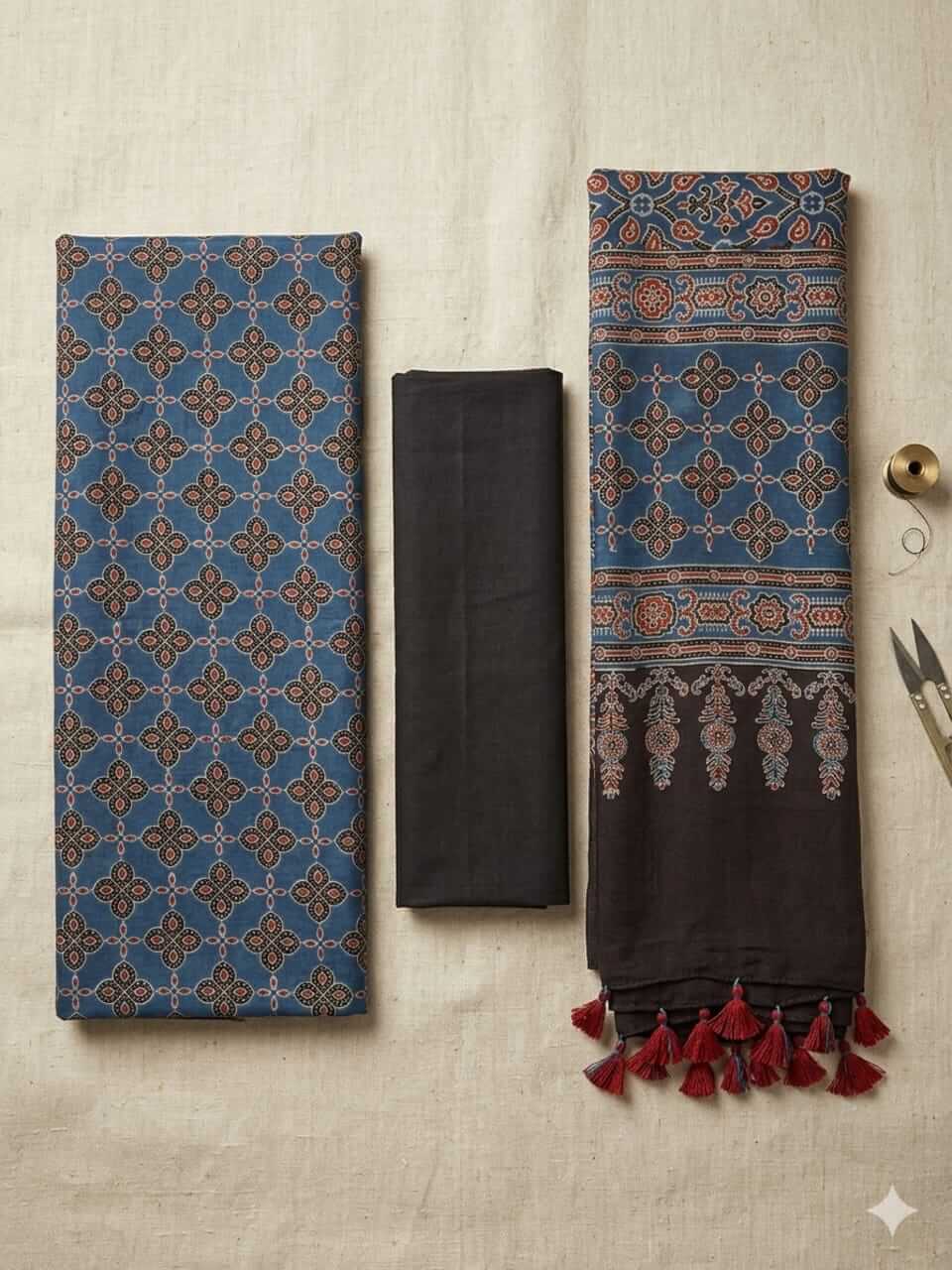 Modal Dress Material - Blue