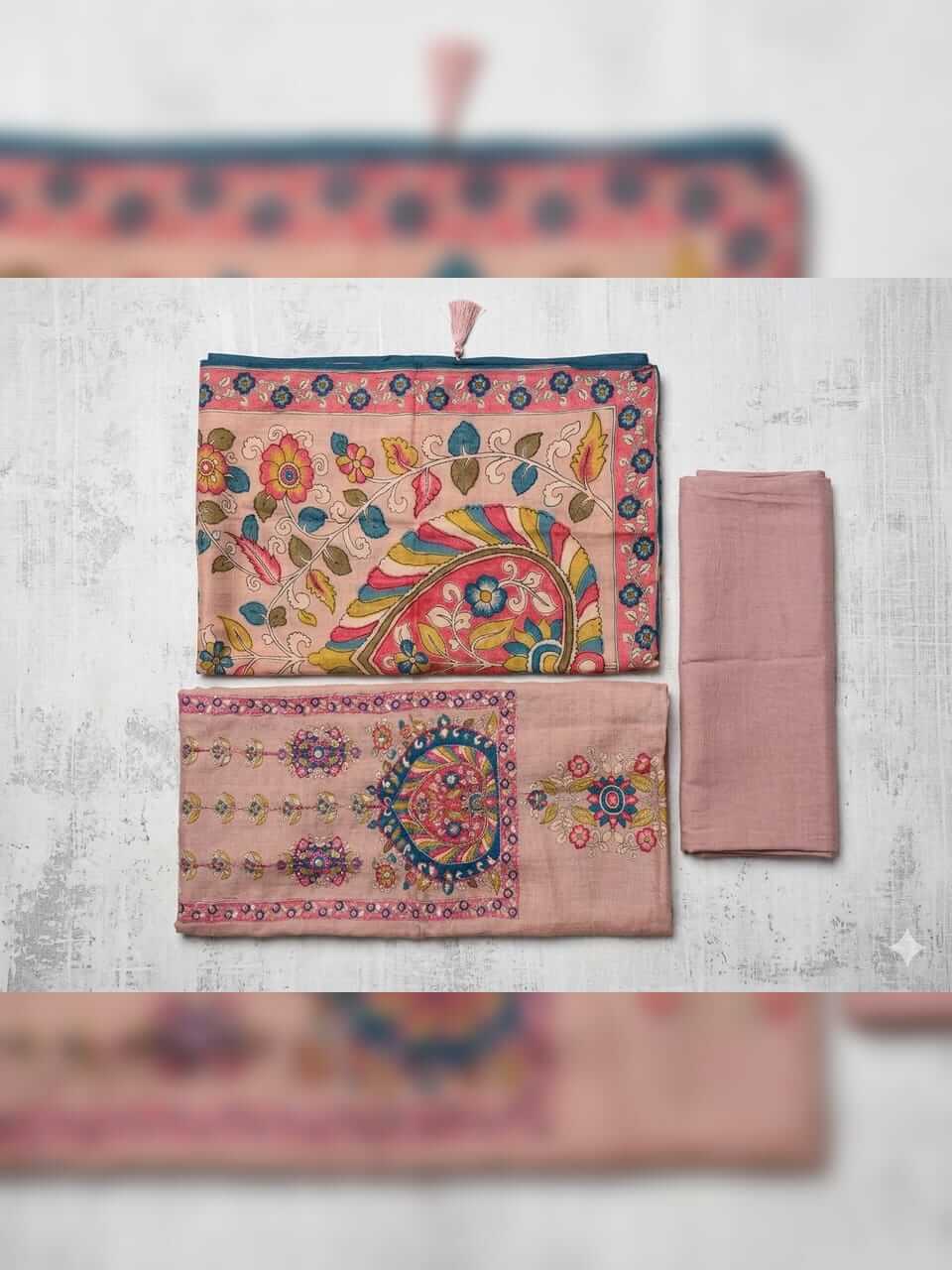 Muslin Kalamkari Dress Material
