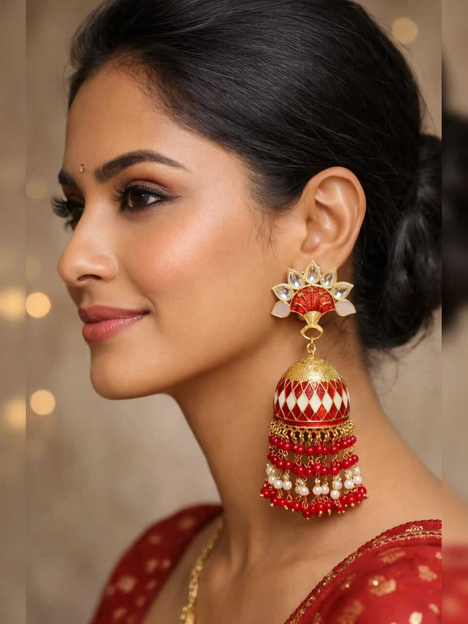 Red Jhumka