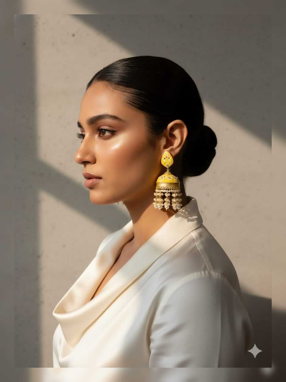 Yellow Jhumka