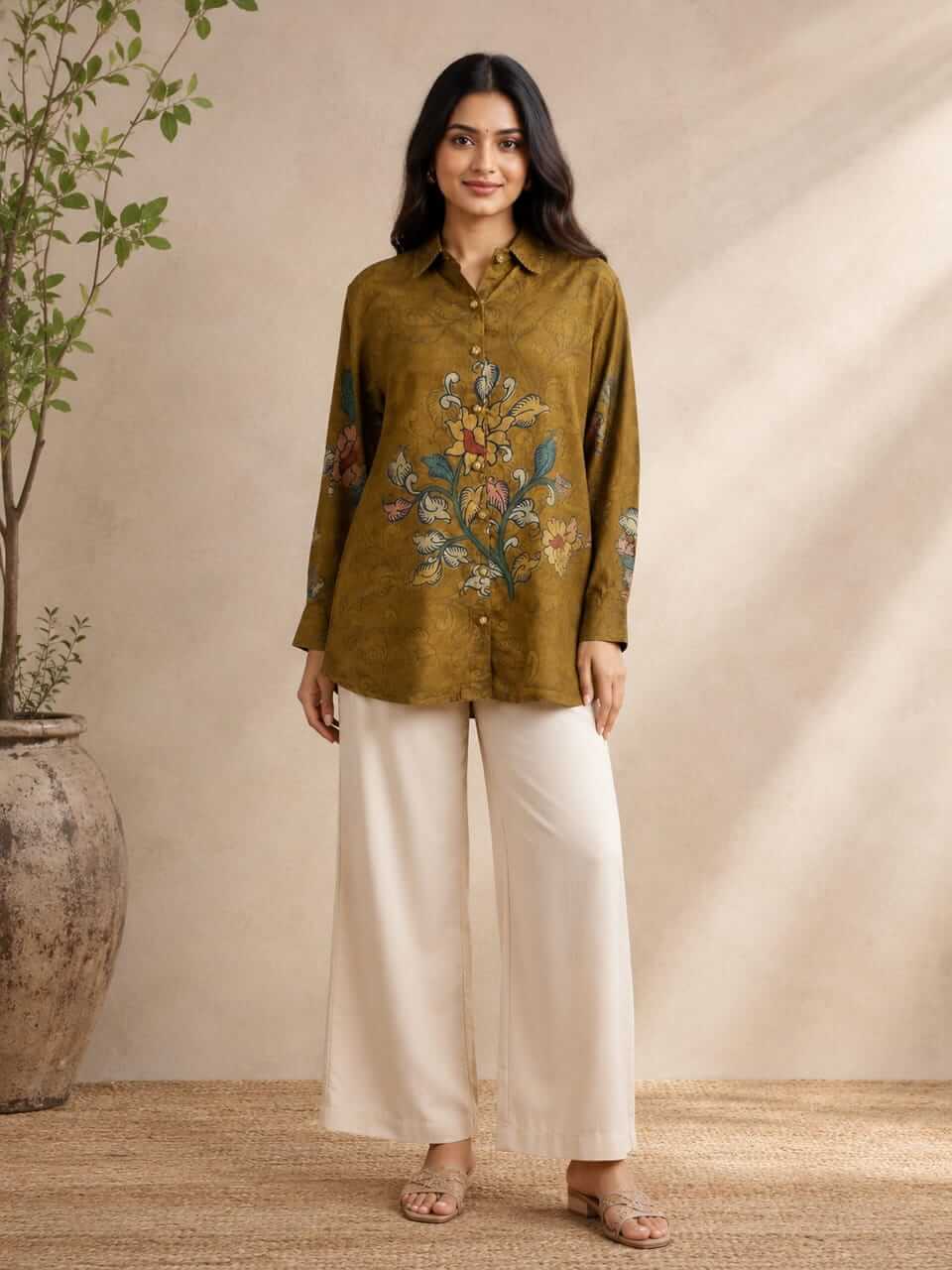Mustard Yellow Muslin Shirt